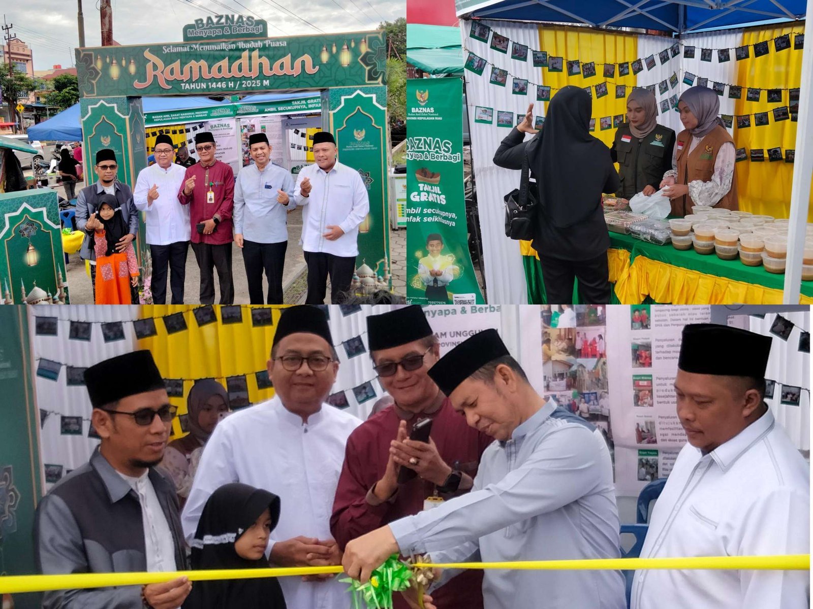Rangkaian kegiatan BAZNAS Provinsi Kepri menggelar ratusan Takjil Gratis Ramadhan 1446 H tahun 2025 bagi masyarakat membutuhkan untuk berbuka puasa di stand kawasan Bintan Center, depan Richeese KM 9 Tanjungpinang, Kamis (06/04/2025)