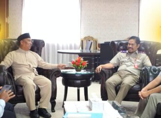 Audiensi Wagub Kepri Nyanyang Haris Pratamura bersama Kepala Kakanwil BPN Kepri, Nurus Sholichin, di Kantor Gubernur Kepri.